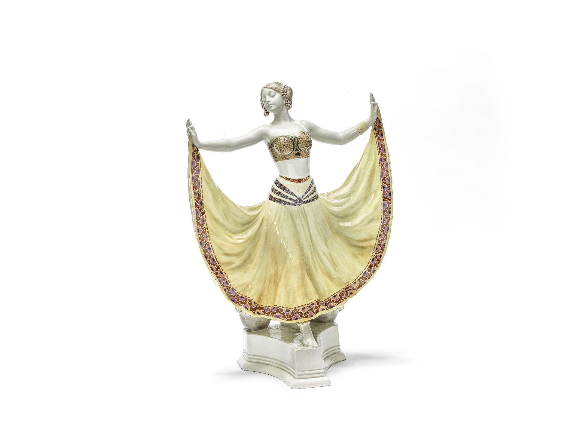 Albert Dominique Ros&#233; 'Figure of a dancer', model no.4141, circa 1915