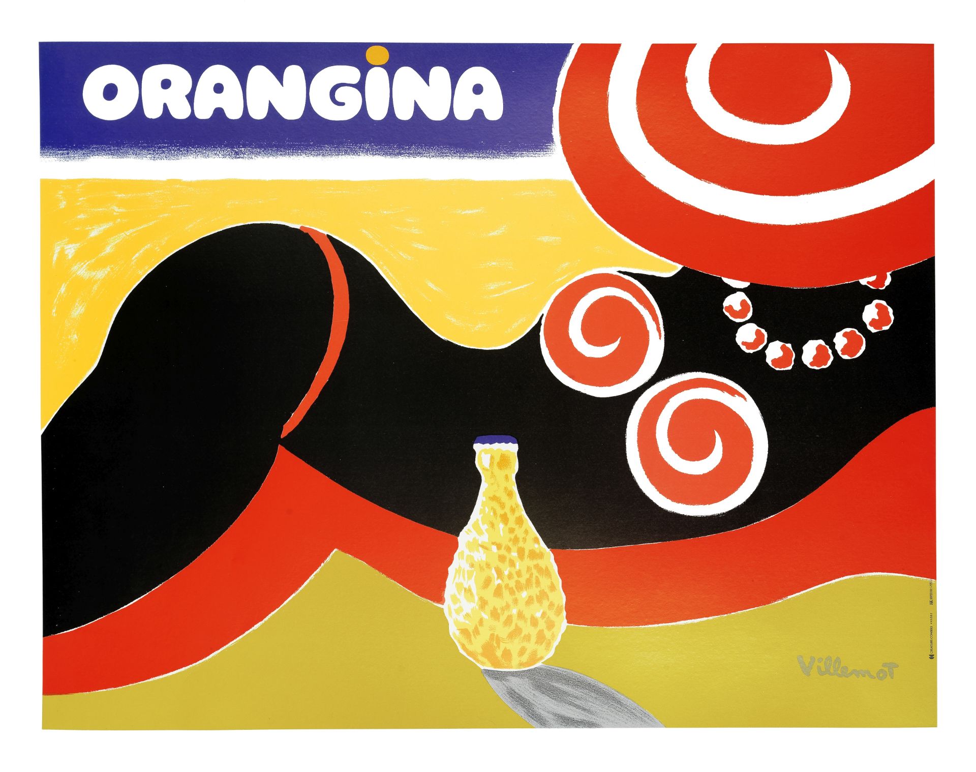 Orangina, Villemot &#8211; 1970, cm 58 x 65