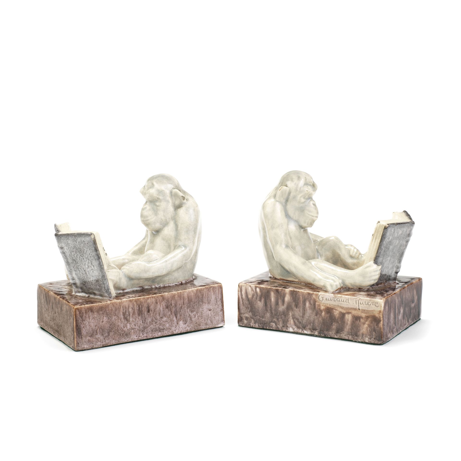 Maurice Guiraud-Rivi&#232;re Pair of 'Monkey' bookends, circa 1925
