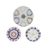 Three French millefiori paperweights, circa 1850