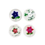 Four American poinsettia paperweights from the Boston and Sandwich Glass Co, circa 1870-80