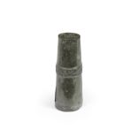 A RARE ARCHAIC BRONZE CHARIOT-AXLE TUBULAR CAP FITTING Western Zhou Dynasty (2)