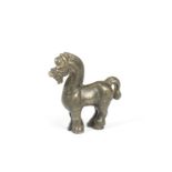 A RARE SMALL BRONZE MODEL OF A HORSE Han Dynasty (2)