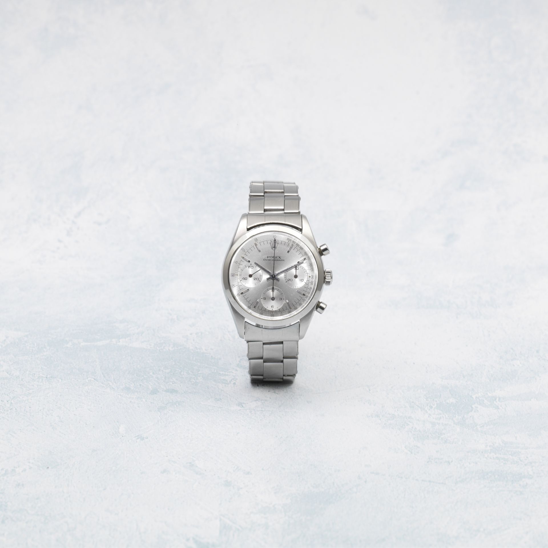 Rolex. A fine stainless steel manual wind chronograph bracelet watch Pre-Daytona, Ref: 6238, Cir...