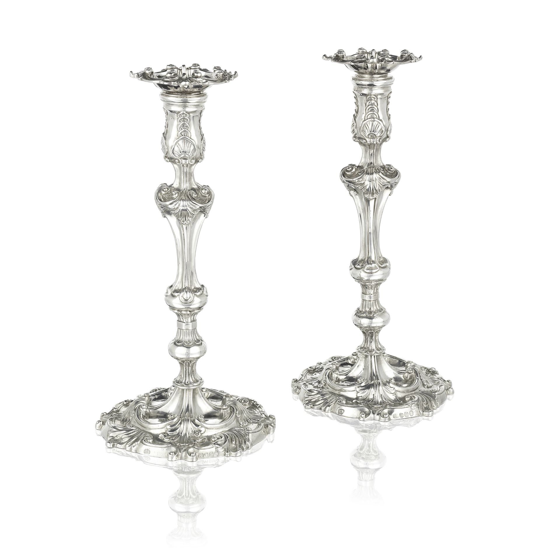 A pair of George III silver candlesticks Paul Storr, London 1813 (2)