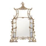 A George II carved giltwood overmantel or pier mirror possibly by William and John Linnell