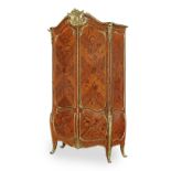 A French late 19th century ormolu mounted kingwood and 'bois de bout' (end-cut) marquetry armoire...