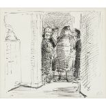 ARDIZZONE (EDWARD) Ladies at the Door, ink sketch, undated