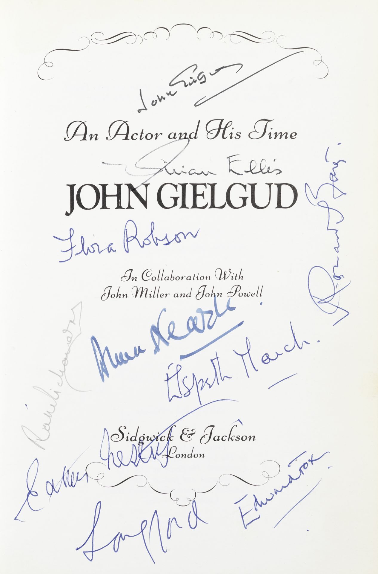 GIELGUD (JOHN) An Actor and His Time, FIRST EDITION, SIGNED BY GIELGUD, THE DEDICATEE RALPH RICHA...