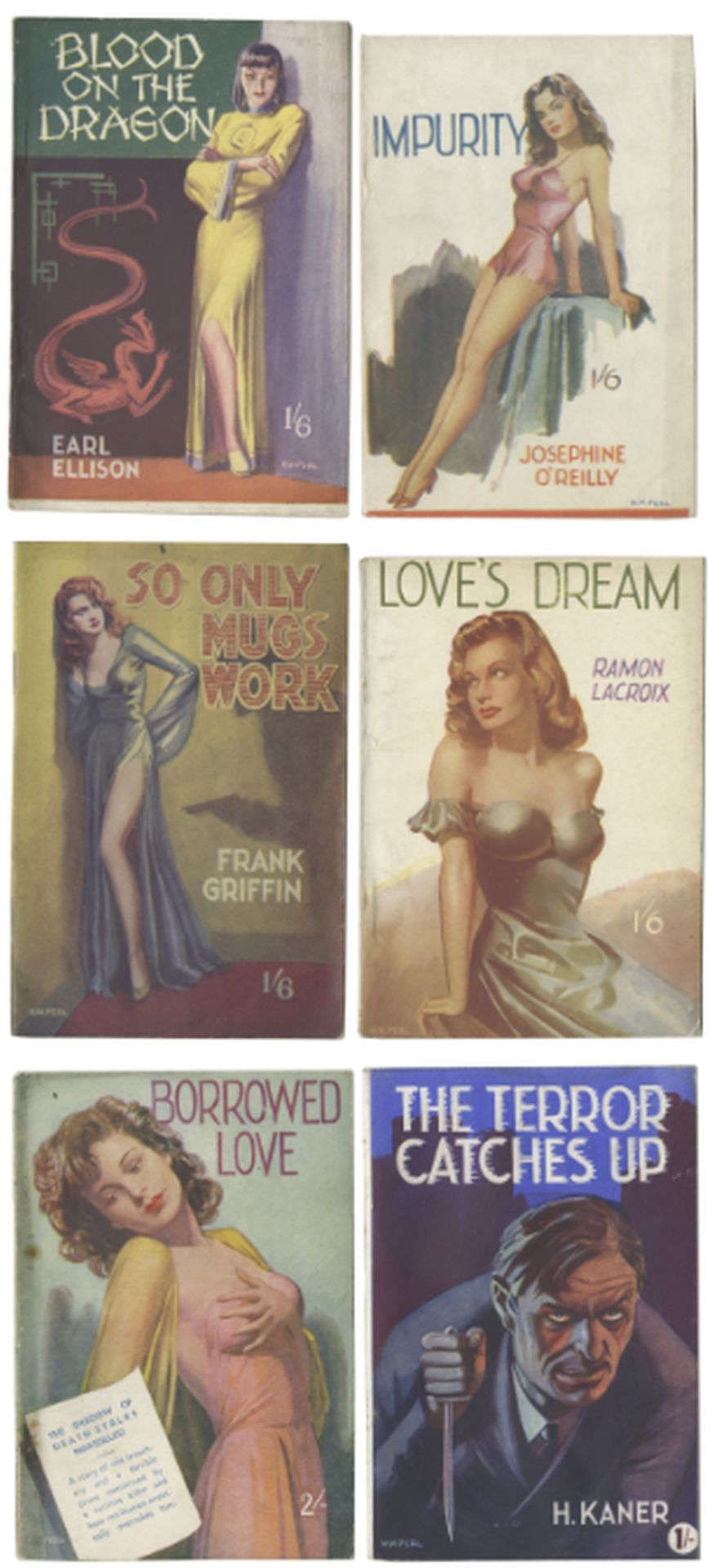 PULP FICTION - H.W. PERL AND REGINALDE HEADE A collection of approximately 84 works with covers ...