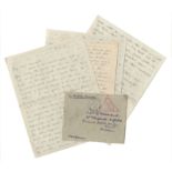 WORLD WAR I - ROYAL FLYING CORPS Two autograph letters from Jim Davison of the Royal Flying Corps...