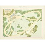 GARDENS - FRANCE Five original bird's-eye view designs for grand public gardens in the Swiss, Ger...