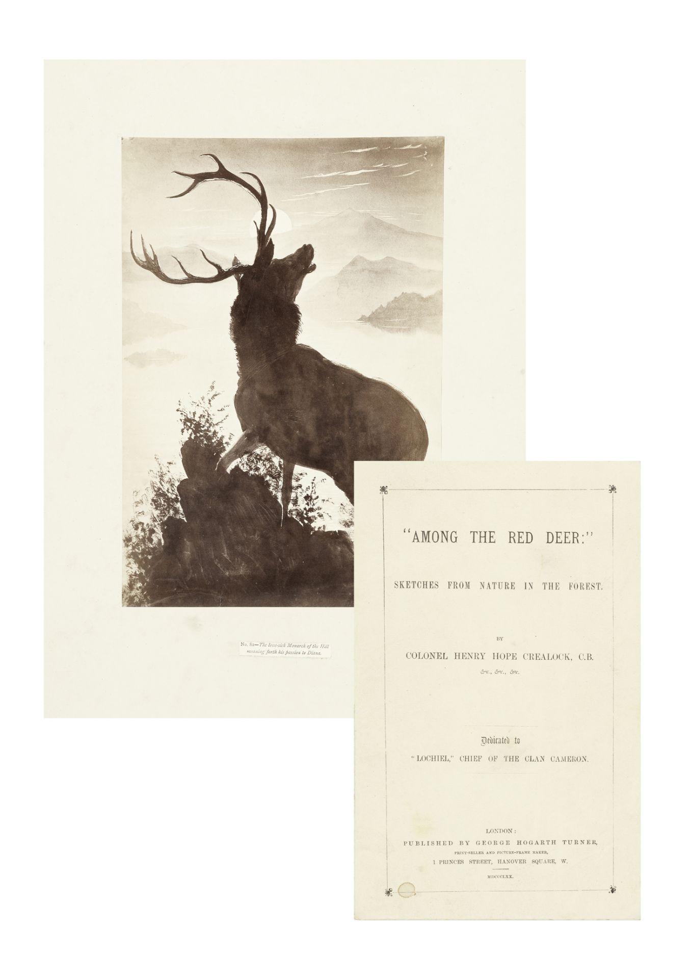 CREALOCK (HENRY HOPE) 'Among the Red Deer:' Sketches from Nature in the Forest, 2 vol. (text and ...