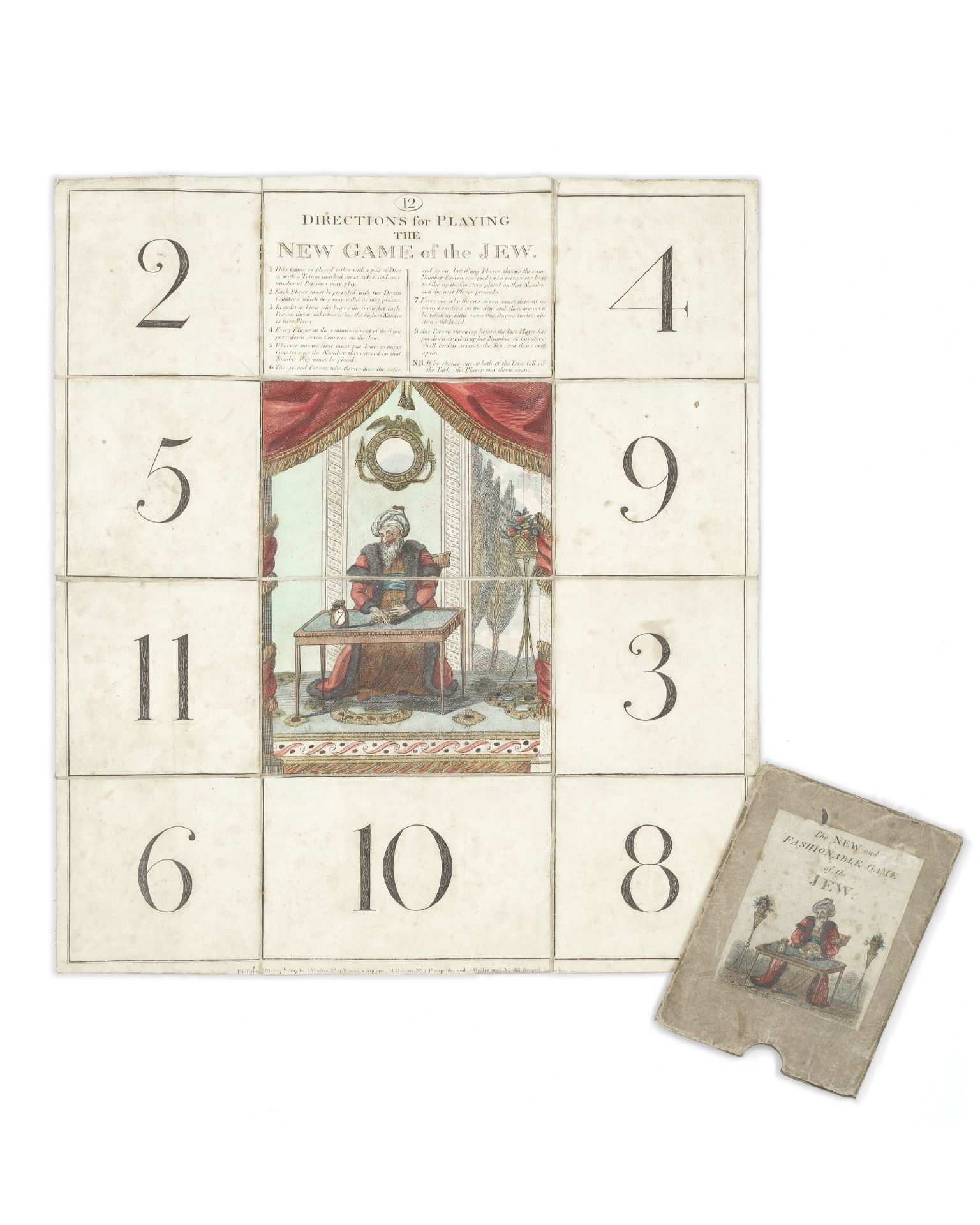 JUDAICA - GAME The New Game of the Jew, J. Wallis, 27 May 1807