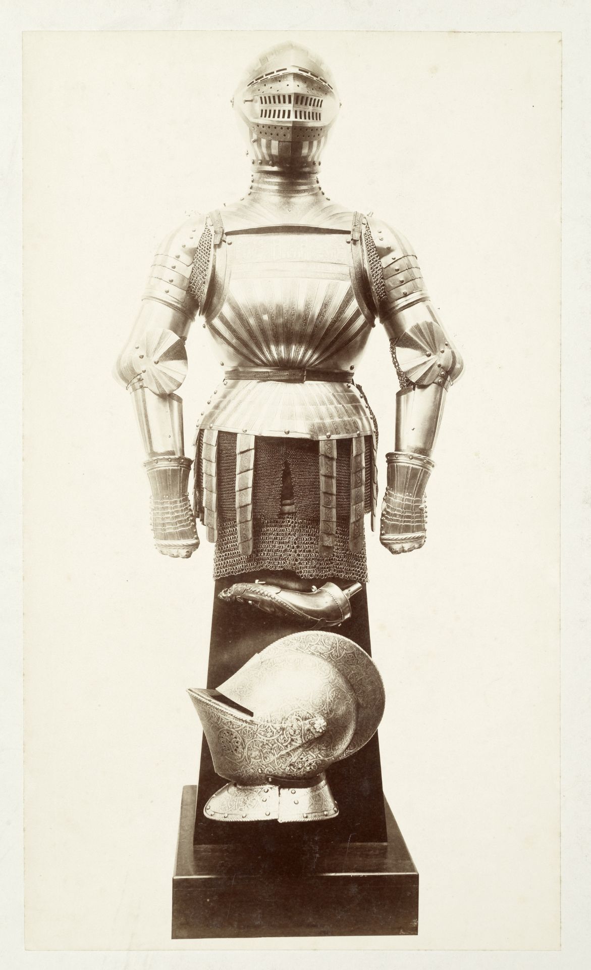 ARMS AND ARMOUR - RIGGS Three albums of photographs of armour and weapons formerly in the collect...