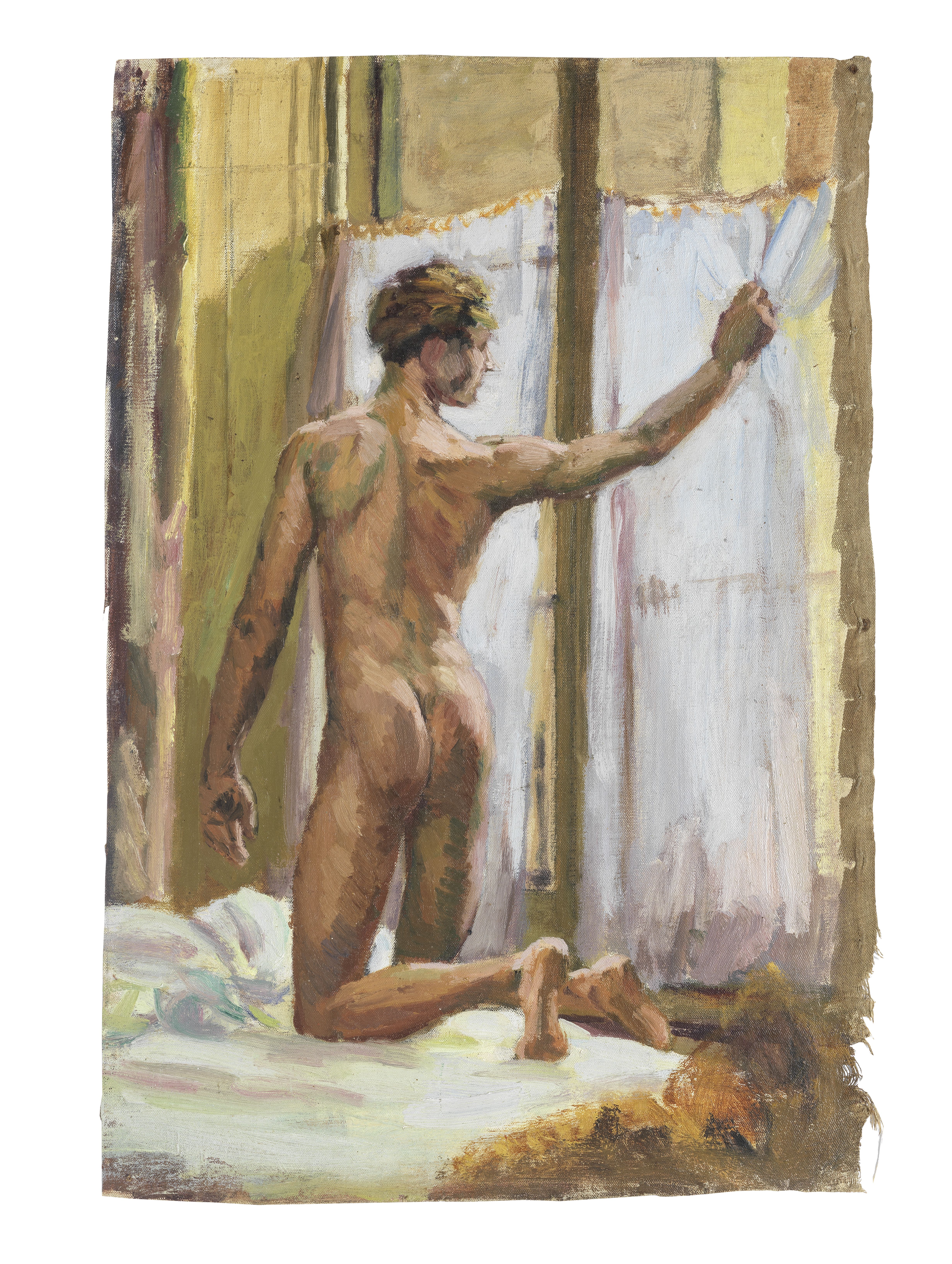 Duncan Grant (British, 1885-1978) Paul Roche, opening curtain 54.6 x 36.2 cm. (21 1/2 x 14 1/4 in...