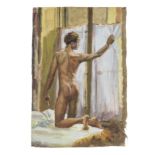 Duncan Grant (British, 1885-1978) Paul Roche, opening curtain 54.6 x 36.2 cm. (21 1/2 x 14 1/4 in...