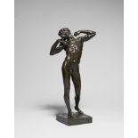 Lord Frederick Leighton (British, 1830-1896) A bronze figure of 'The Sluggard', 52cm high (20in ...