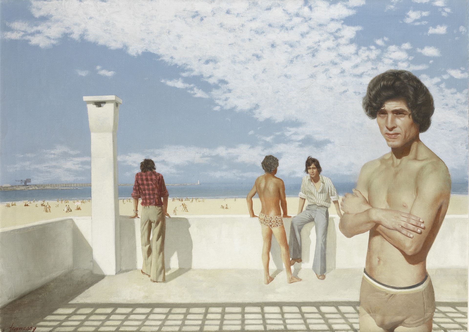 Patrick Hennessy (Irish, 1915-1980) Atlas Beach 63.7 x 89.2 cm. (25 1/8 x 35 1/8 in.) (Painted i...