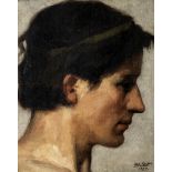 Francois Joseph Clement Halkett (Belgian, 1856-1921) Head study of a classical youth