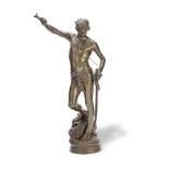 Marius Jean Antonin Merci&#233; (French, 1845-1916) A bronze figure of 'David Apres Le Combat (D...