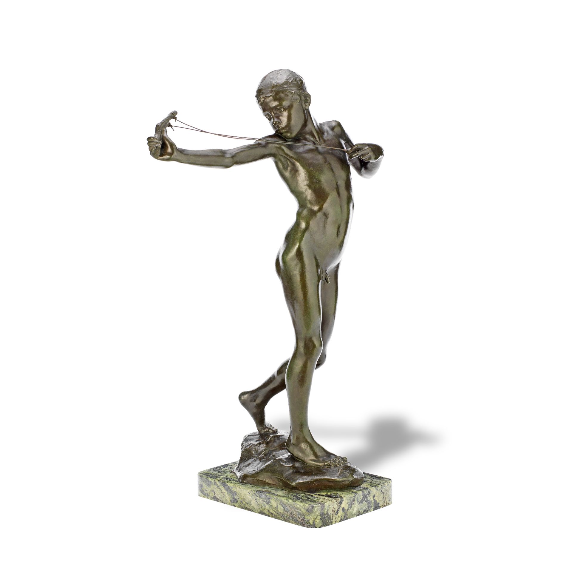 Sir William Reid Dick (British, 1878-1961) A bronze figure of 'The Catapult' or 'Slingshot Boy', ...