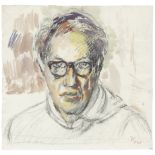 Duncan Grant (British, 1885-1978) Self-portrait in spectacles 28.2 x 30.2cm (11 3/8 x 11 7/8in.) ...