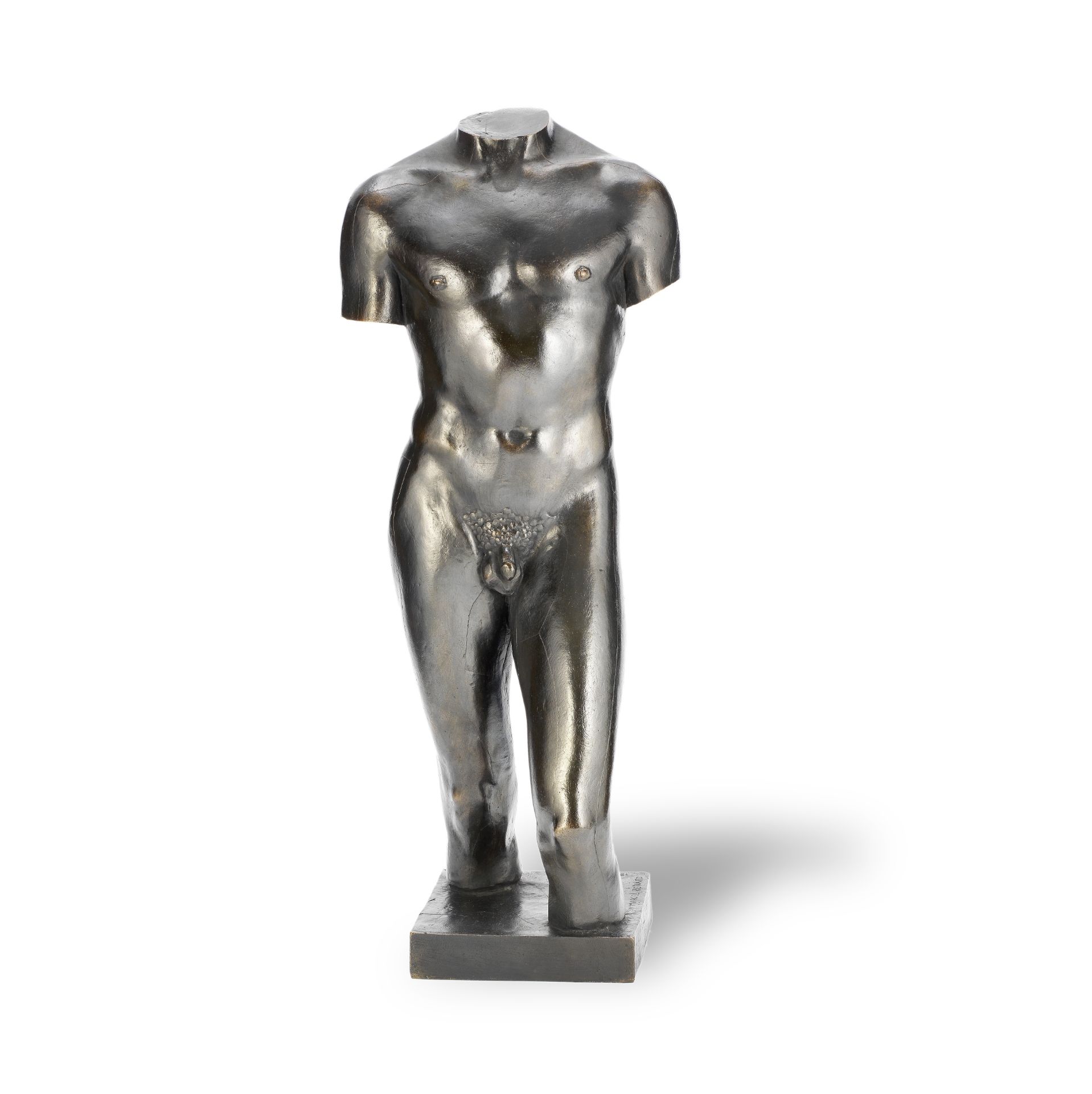 Marcel Renard (French, 1893-1974) A rare 'documentary studio cast' bronze model of a male torso