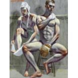 Mark Beard (American, born 1956) Two seated boxers