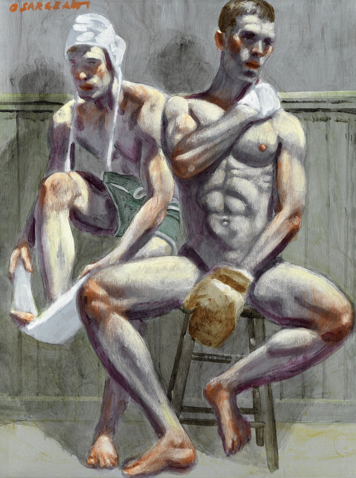 Mark Beard (American, born 1956) Two seated boxers