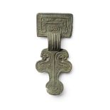 An Anglo-Saxon bronze square-headed brooch