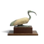 An Egyptian bronze ibis