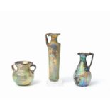 Three Roman green glass vessels 3