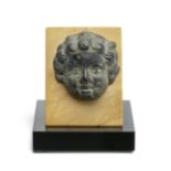 A Roman bronze Cupid's head appliqu&#233;