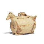 A Greek pottery horse askos