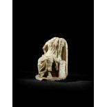 A Roman marble figure of Jupiter enthroned