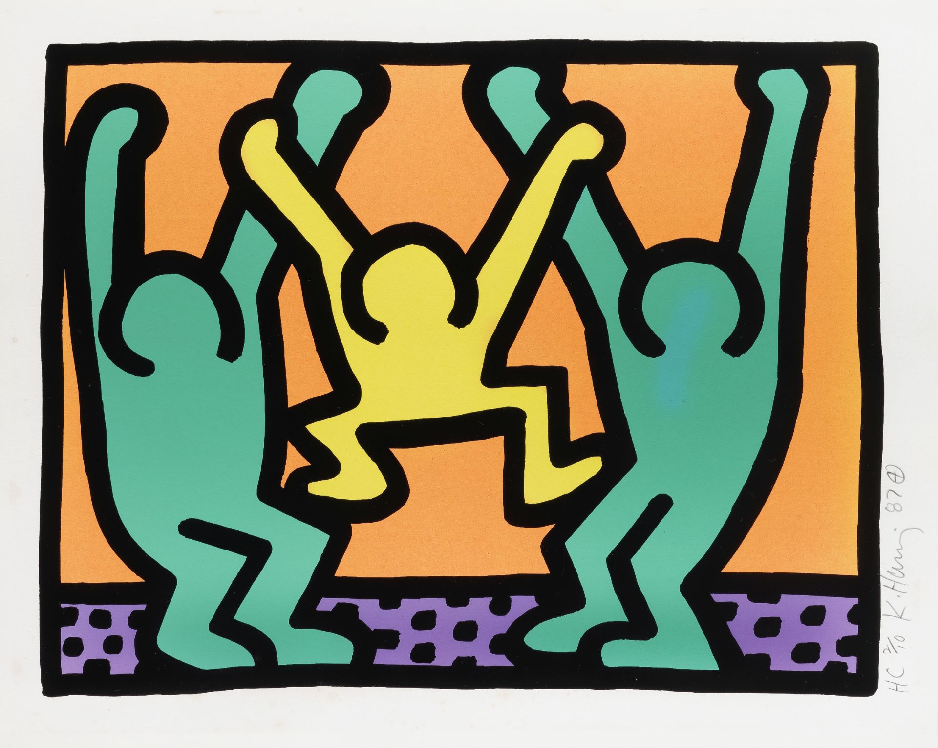 Keith Haring (1958-1990) One plate, from Pop Shop I Screenprint in colours, 1987, on wove paper, ...