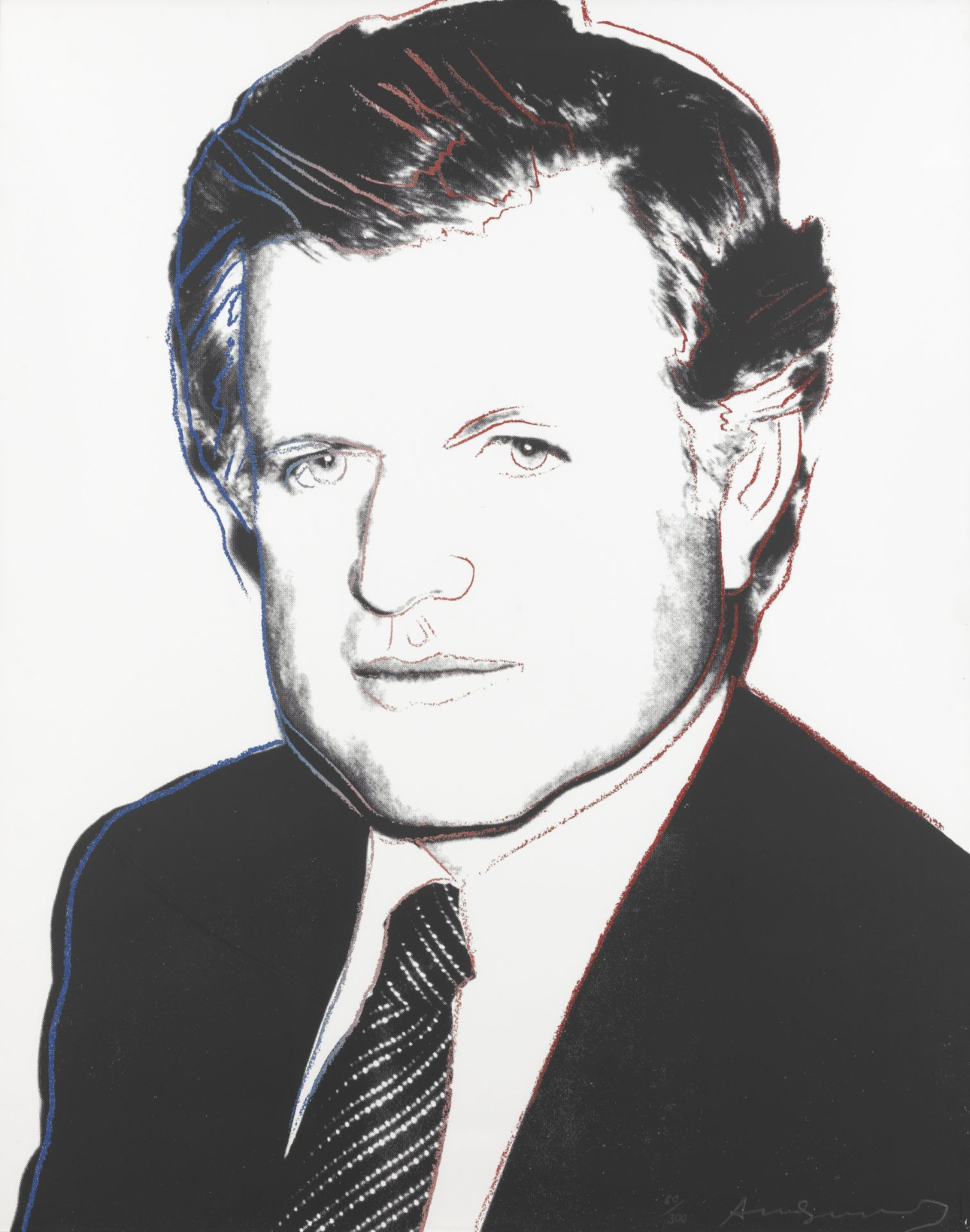 Andy Warhol (1928-1987) Edward Kennedy Screenprint in colours with diamond dust, 1980, on Lenox M...