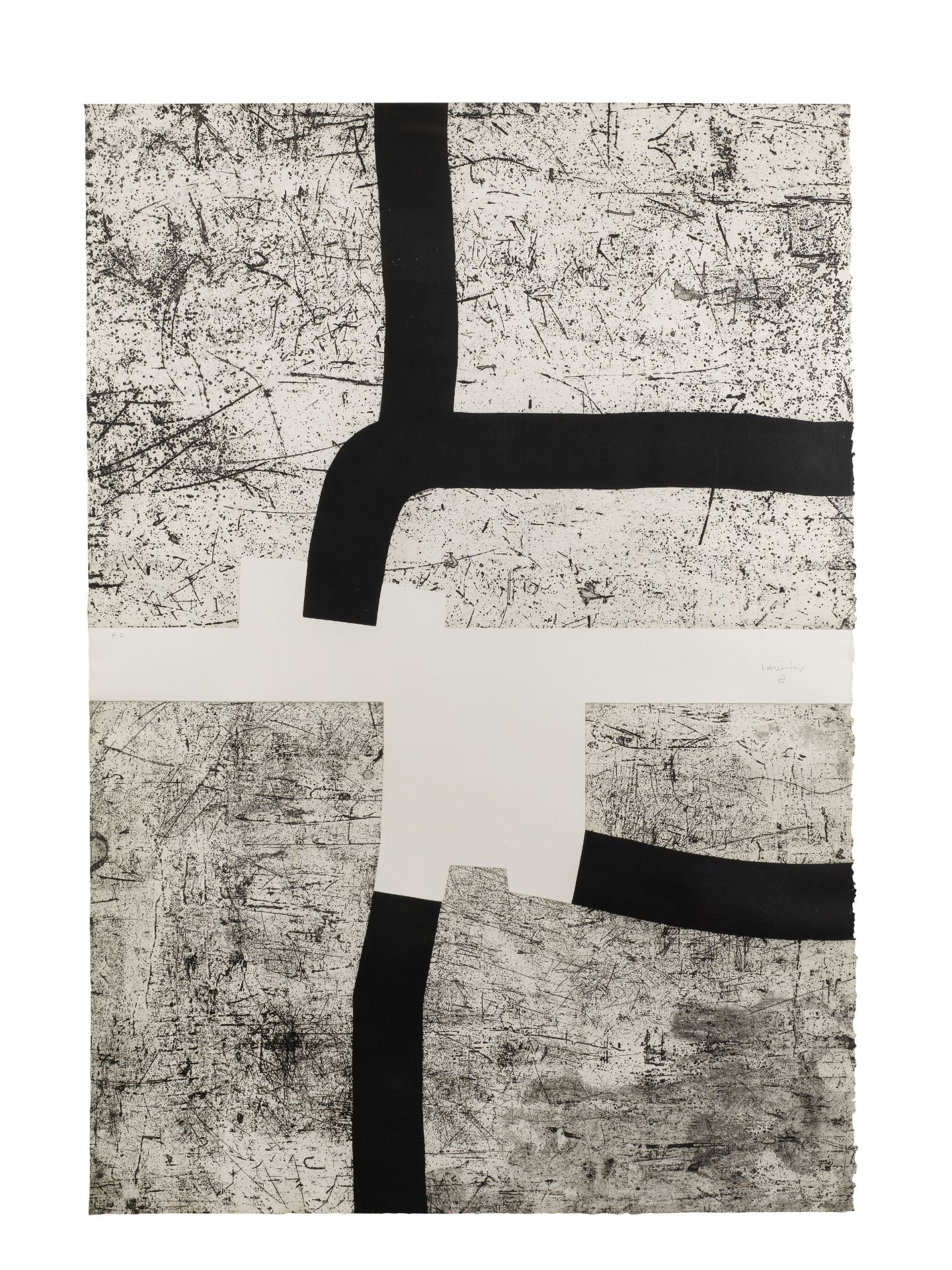 Eduardo Chillida (1924-2002) Bi-Aizatu Etching with aquatint, 1988, on wove paper, signed and ins...