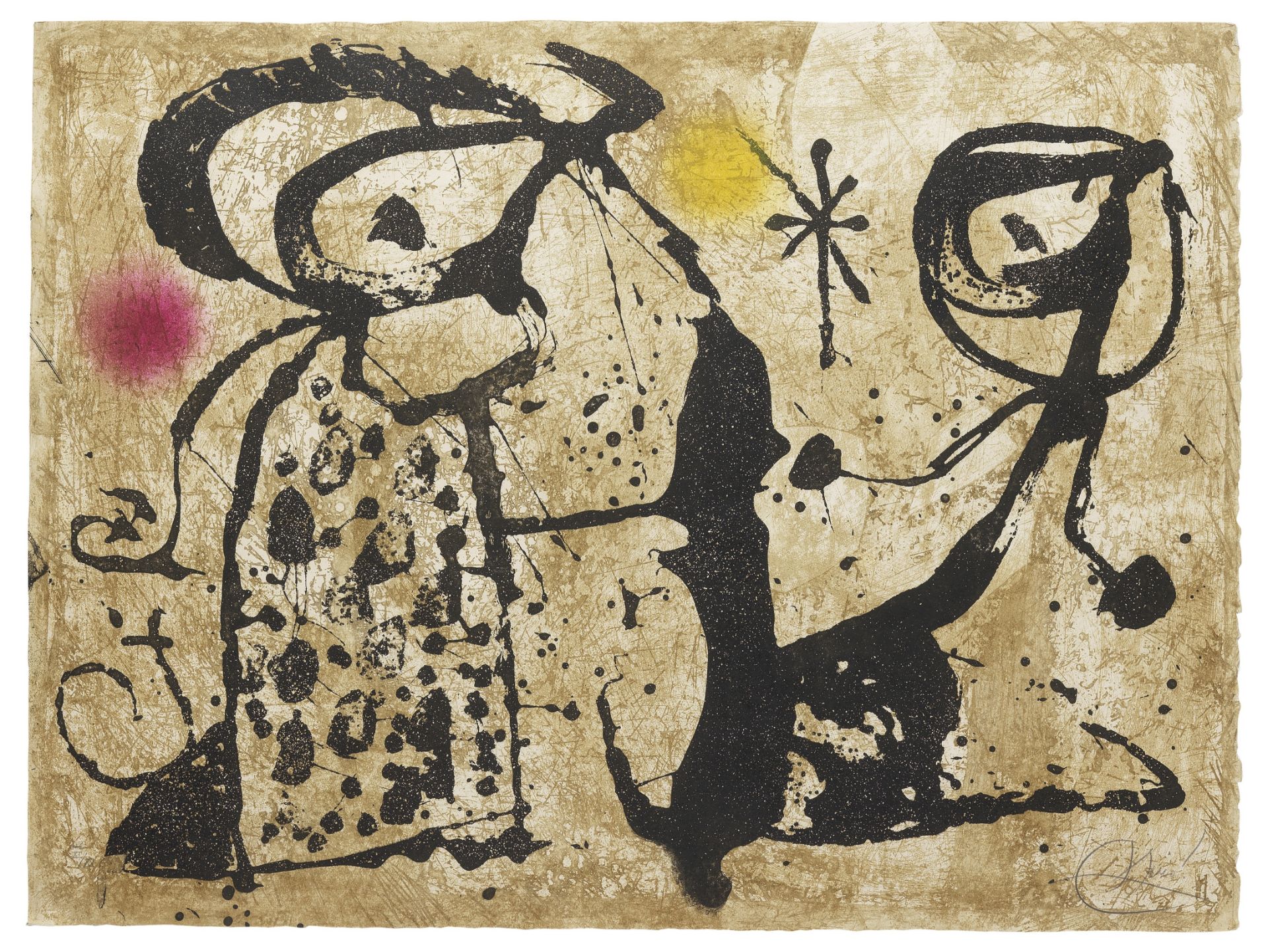 Joan Mir&#243; (1893-1983) Gaudi XIX Etching and aquatint in colours, 1979, on Arches wove paper...