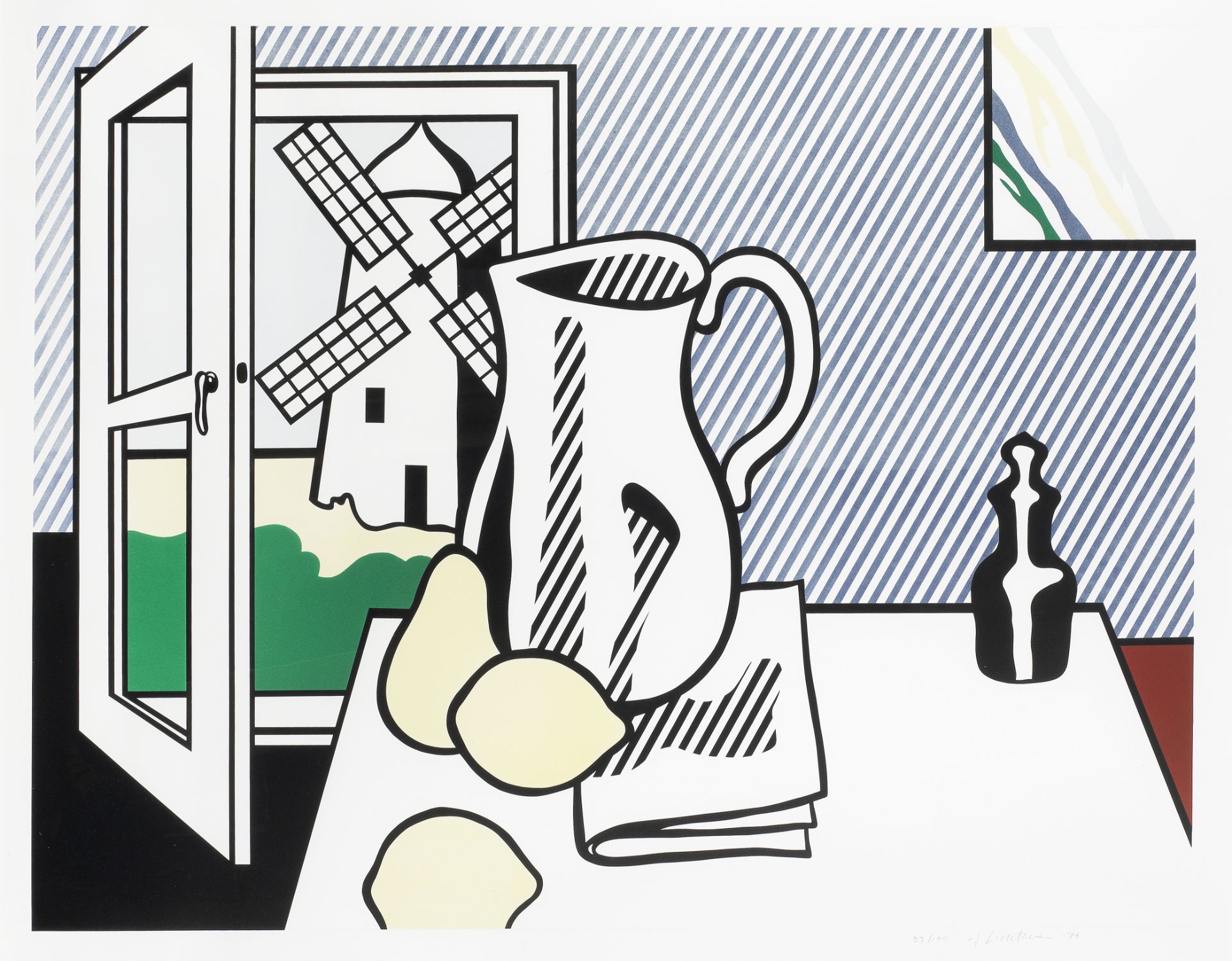 Roy Lichtenstein (1923-1997) Still Life with Windmill Lithograph and screenprint in colours with ...