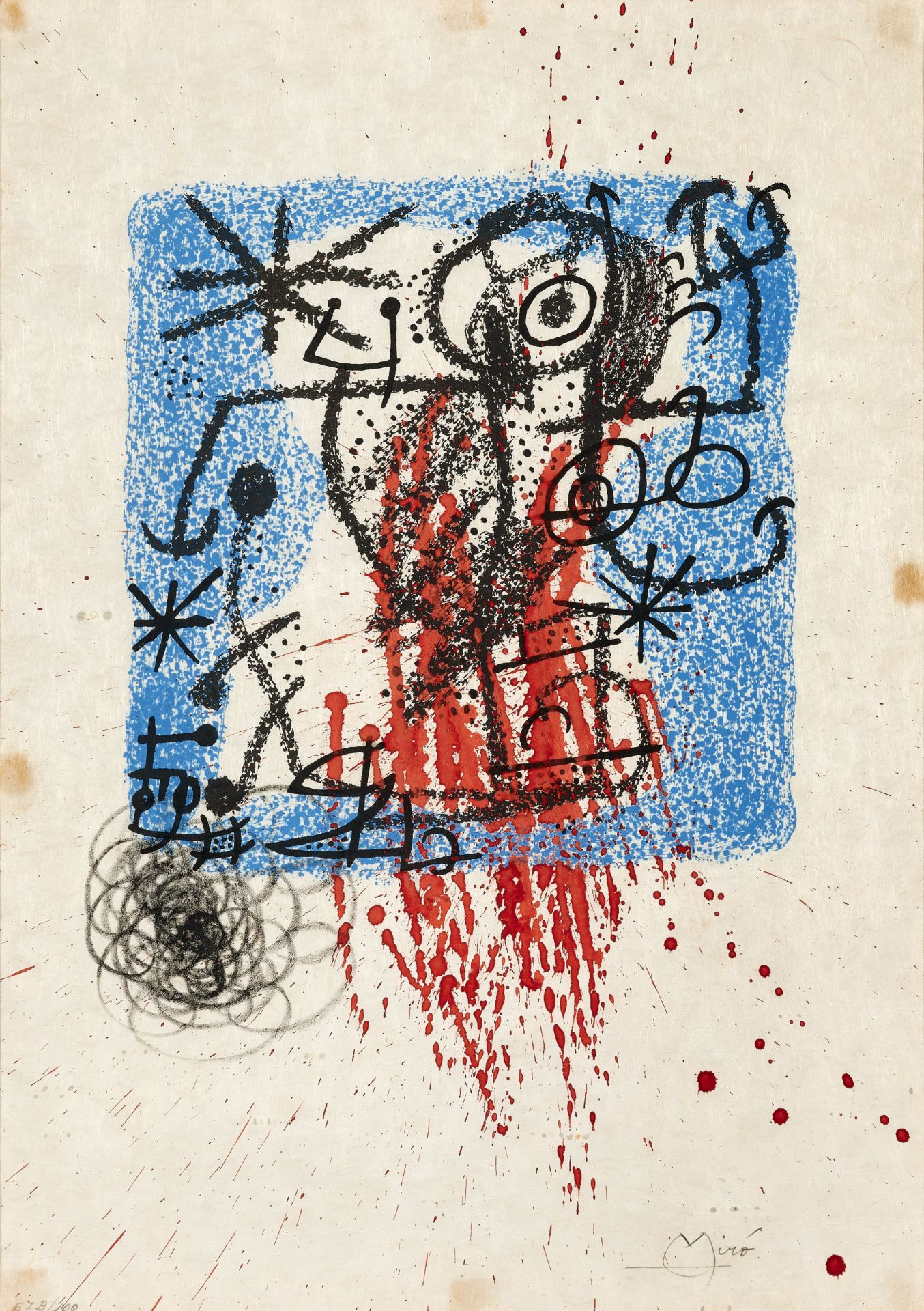 Joan Mir&#243; (1893-1983) Untitled, from Les Essencies de la terra Lithograph in colours, with e...