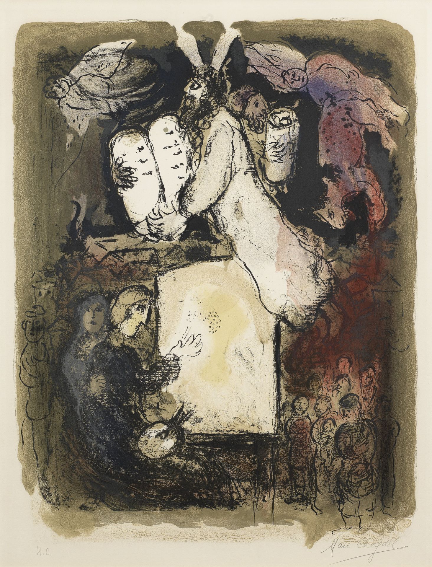 Marc Chagall (1887-1985) Le Songe du Peintre Lithograph in colours, 1967, on Arches wove paper, s...