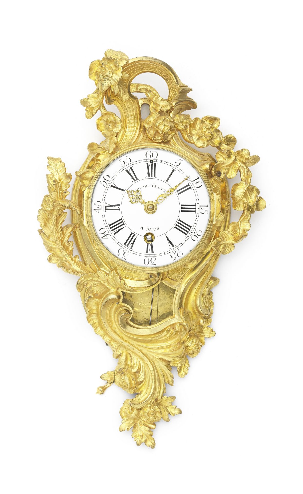 A good mid 18th century French ormolu quarter repeating cartel timepiece J.B Du Tertre, a Paris 2