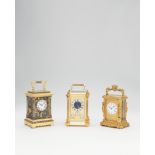 A fine and rare late 19th century French repeating carriage clock with exotic Orientalist coloure...