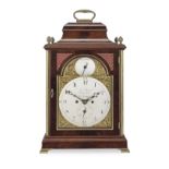 A late 18th century mahogany table clock Joshua Sarjent, Jermyn Street, St James's