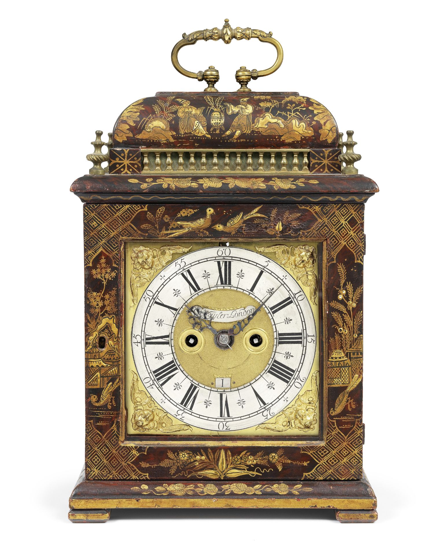 A fine and rare late 17th century Chinoiserie table clock Geo Tyler, Popeshead Alley, London 5