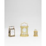 A small and rare late 19th century French enamel-decorated carriage timepiece Makers mark J*D, an...