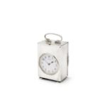 A rare early 20th century SWISS SILVER STRIKING AND MINUTE REPEATING SMALL MONTRE PENDULETTE DE V...