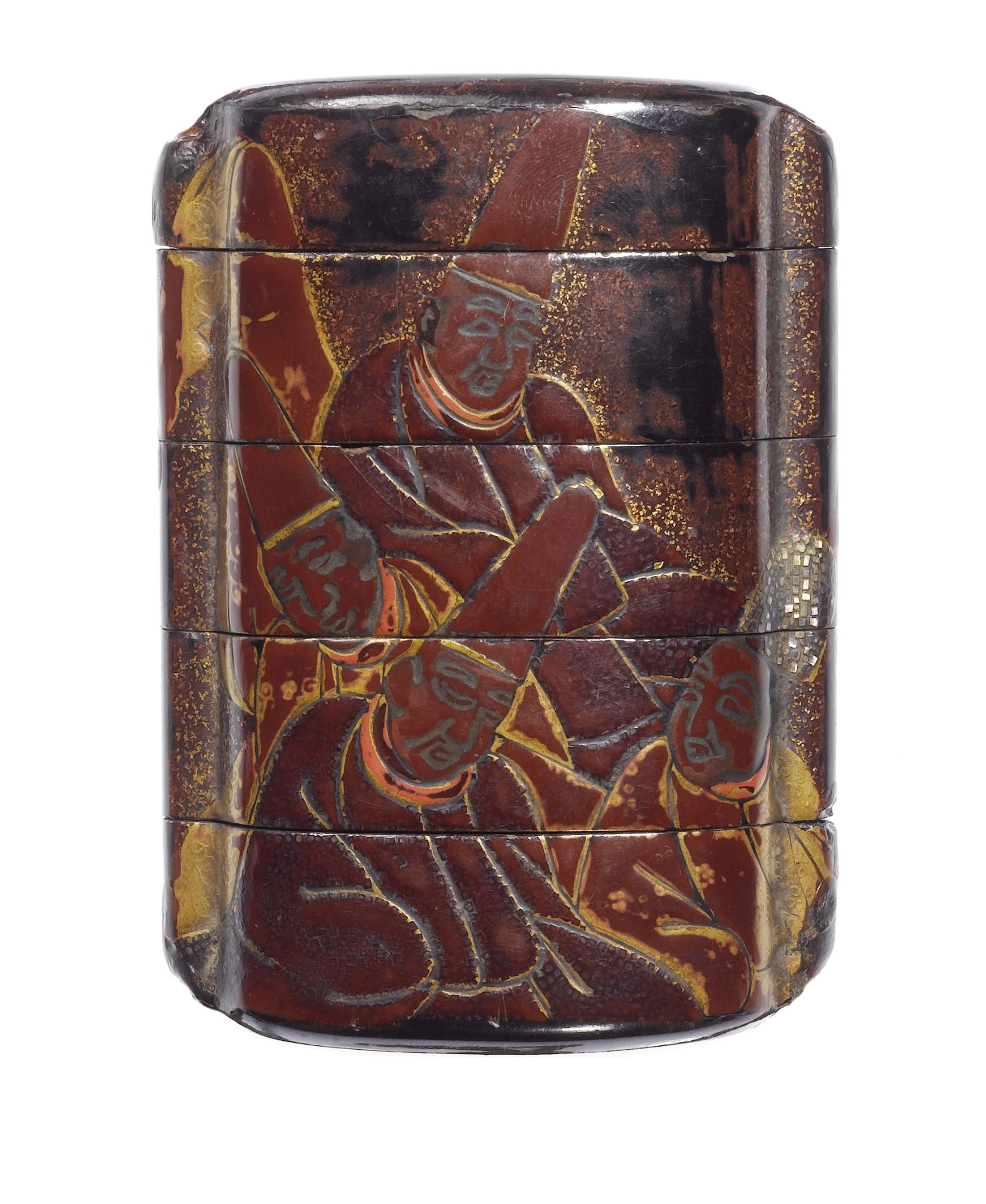 An early lacquer four-case inro 16th/17th century